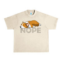 Sandshell nope lazy corgi Urban Heavy Tee - linhVisuals
