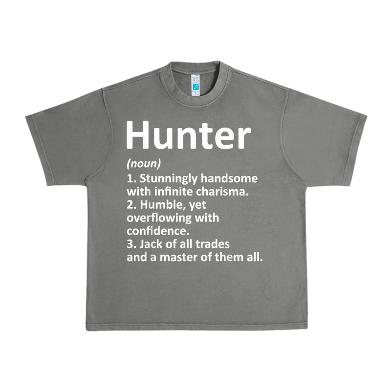 Hunter Definition Personalized Name Funny Birthday Gift Idea T Shirt Urban Heavy Tee by linhVisuals | Teevron