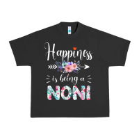 Pigment Black happiness is being a noni ever women floral decor Urban Heavy Tee - linhVisuals