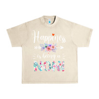 Sandshell happiness is being a noni ever women floral decor Urban Heavy Tee - linhVisuals