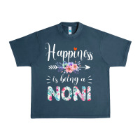 Midnight Navy happiness is being a noni ever women floral decor Urban Heavy Tee - linhVisuals