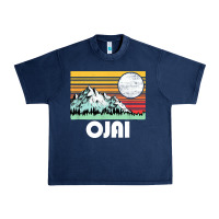 Ojai California Mountains & Sun Retro 80s Graphic Urban Heavy Tee | Teevron