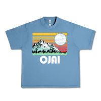 Pebble Blue ojai california mountains & sun retro 80s graphic Urban Heavy Tee - linhVisuals