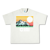 Pistachio ojai california mountains & sun retro 80s graphic Urban Heavy Tee - linhVisuals