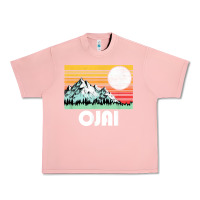 Salmon ojai california mountains & sun retro 80s graphic Urban Heavy Tee - linhVisuals