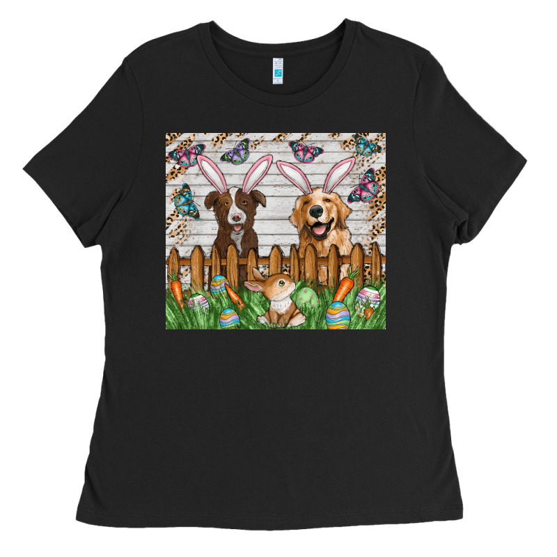 Easter Dog Ladies Tee by CowhideDigitalArt | Teevron