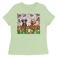 Matcha Easter Dog Ladies Tee - CowhideDigitalArt