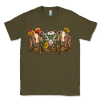 Army Green western goats Classic Tee - BarkalooDesign