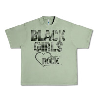 Oil Green black girls rock Urban Heavy Tee - linhVisuals