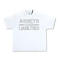 White assets over liabilities mens t shirt Urban Heavy Tee - linhVisuals