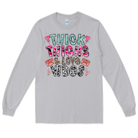 Moon Dust Thick Thighs And Love Vibes Long Sleeve Tee - CowhideDigitalArt