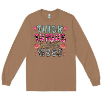 Toasted Coconut Thick Thighs And Love Vibes Long Sleeve Tee - CowhideDigitalArt