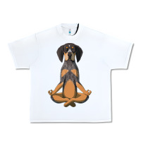 White yoga fitness bluetick coonhound dog 363 bodybuilding Urban Heavy Tee - linhVisuals