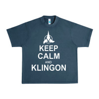 Midnight Navy keep calm and klingon Urban Heavy Tee - linhVisuals