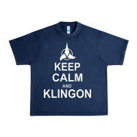 Navy keep calm and klingon Urban Heavy Tee - linhVisuals