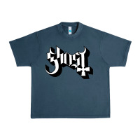 Midnight Navy ghost Urban Heavy Tee - linhVisuals