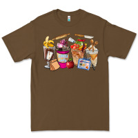 Cacao Lunch Lady Coffee Cups Premium Tee - FaDigitalArtStudio