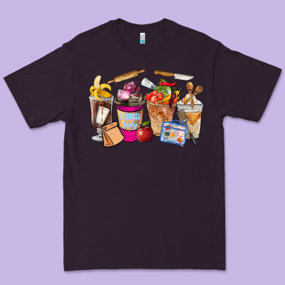 Lunch Lady Coffee Cups Premium Tee Designed By Fadigitalartstudio