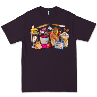 Plum Lunch Lady Coffee Cups Premium Tee - FaDigitalArtStudio