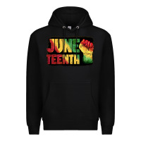 Black juneteenth Premium Hoodie - BarkalooDesign