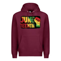 Burgundy juneteenth Premium Hoodie - BarkalooDesign