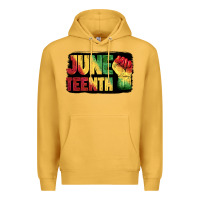 Mustard juneteenth Premium Hoodie - BarkalooDesign