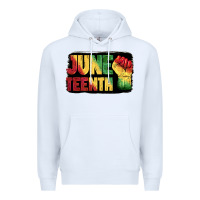 White juneteenth Premium Hoodie - BarkalooDesign