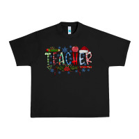 Black Teacher Christmas Urban Heavy Tee - CowhideDigitalArt