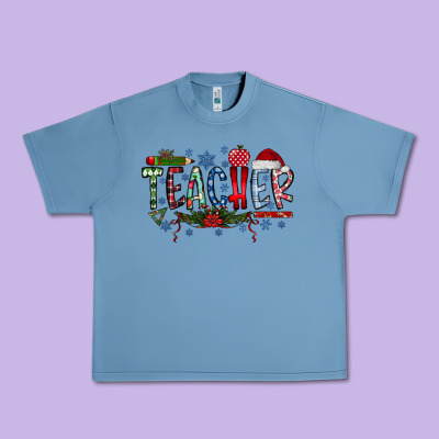 Teacher Christmas Urban Heavy Tee Designed By Cowhidedigitalart