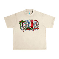 Sandshell Teacher Christmas Urban Heavy Tee - CowhideDigitalArt