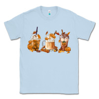 Dusty Blue Fall Coffees Classic Tee - FaDigitalArtStudio