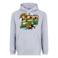 Heather Grey Connecticut State Map Heavyweight Hoodie - RanaPortraitStore