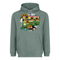 Sage Connecticut State Map Heavyweight Hoodie - RanaPortraitStore