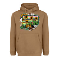 Toasted Coconut Connecticut State Map Heavyweight Hoodie - RanaPortraitStore