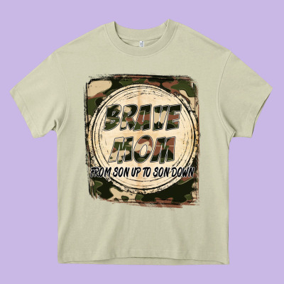 Brave Mom From Son Up To Son Down Mother's Day Heavy Core Tee Designed By Fadigitalartstudio