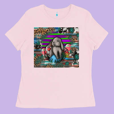 Easter Ladies Tee Designed By Cowhidedigitalart