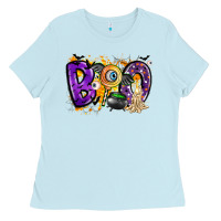 Baby Blue boo Ladies Tee - CowhideDigitalArt