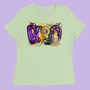 Boo Ladies Tee Designed By Cowhidedigitalart