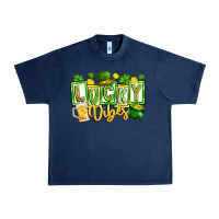 Navy Lucky Vibes Urban Heavy Tee - CowhideDigitalArt