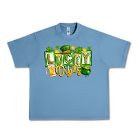 Pebble Blue Lucky Vibes Urban Heavy Tee - CowhideDigitalArt