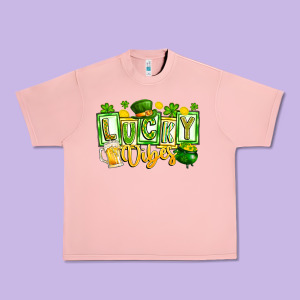 Lucky Vibes Urban Heavy Tee Designed By Cowhidedigitalart