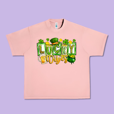 Lucky Vibes Urban Heavy Tee Designed By Cowhidedigitalart