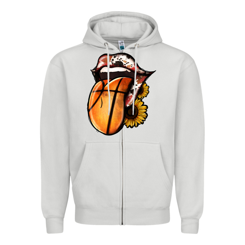 Basketball Tongue Zipper Hoodie by Jasminsmagicworld | Teevron