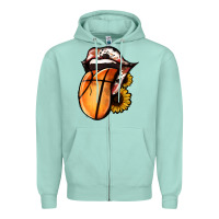 Seafoam Basketball Tongue Zipper Hoodie - Jasminsmagicworld
