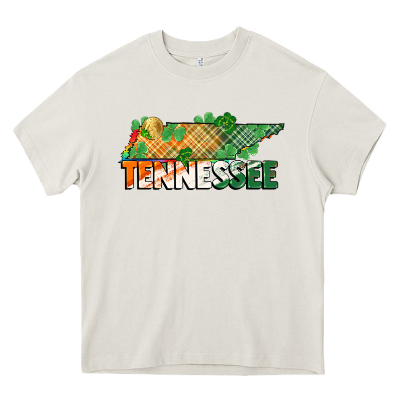 Tennessee Map St Patricks Day Heavy Core Tee by FaDigitalArtStudio | Teevron