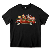 Black christmas truck with farm animals Heavy Core Tee - RanaPortraitStore