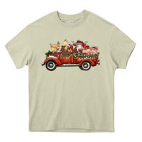 Mossy christmas truck with farm animals Heavy Core Tee - RanaPortraitStore