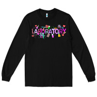 Black Valentine Laboratory Long Sleeve Tee - CowhideDigitalArt
