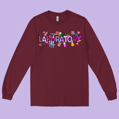 Valentine Laboratory Long Sleeve Tee Designed By Cowhidedigitalart