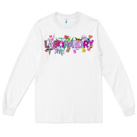 White Valentine Laboratory Long Sleeve Tee - CowhideDigitalArt